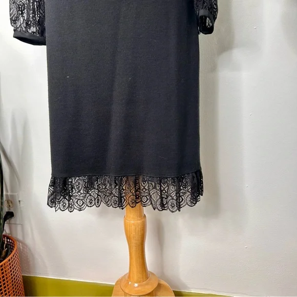 Tory Burch Tiana Black Lace sleeve Dress - Picture 10 of 12